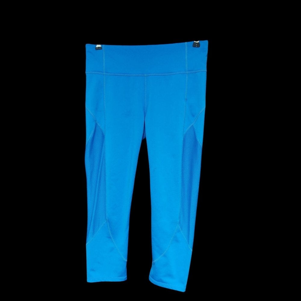 EUC Athleta Vibrant Blue Cropped Leggings M